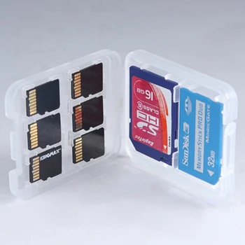 1 шт. Прозрачный Защитный держатель Micro Box для карт памяти SD SDHC TF MS Чехол для хранения пластиковых коробок