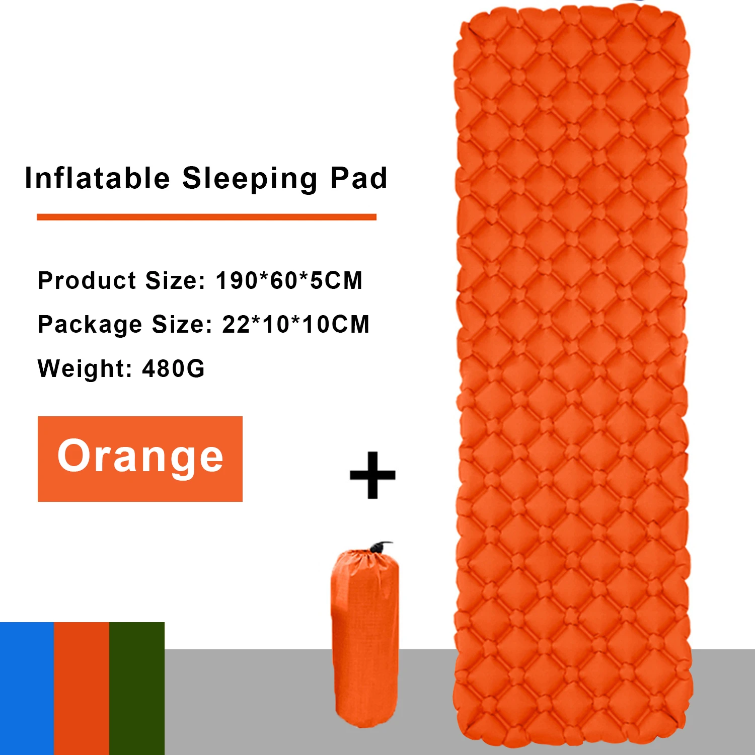 Спальный коврик из нейлона и ТПУ, Водонепроницаемый Ультралегкий пенопластовый коврик для сна, Надувной надувной матрас для кемпинга на открытом воздухе