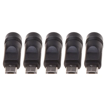 5 шт Штекер 5,5x2,1 мм от розетки до Micro USB для подключения разъема питания постоянного тока Adapte