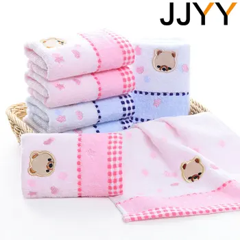 JJYY Новый мультяшный Романтический Медведь, Жаккардовое хлопковое Детское мягкое и впитывающее милое полотенце
