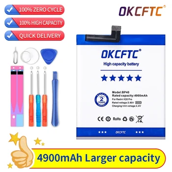 OKCFTC Оригинальный Аккумулятор Большой Емкости BP40 для Xiaomi Redmi Mi 9T Pro/K20 Pro 4900mAh Batteria Запасные Части для Замены