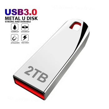 USBФлэш-накопитель 2 ТБ Диск Ручка-накопитель 1 ТБ Высокоскоростной флэш-диск 512 ГБ Портативный USB Металлический флэш-накопитель Карта Настольный ноутбук