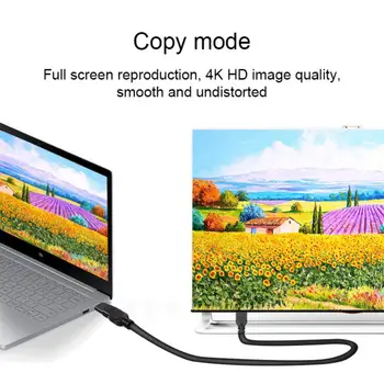 Адаптер, совместимый с Type-C DisplayPort и HDMI, Видео Аудио кабель, конвертер ТВ-кабеля, адаптирующий видео 4K 1080P для настольных ПК, ноутбуков
