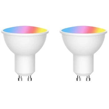 Горячая продажа 2X Gu10 Прожектор Wifi Умная Лампа Для домашнего Освещения 5 Вт RGB + CW (2700-6500 К) Волшебная светодиодная лампа с изменяющимся цветом