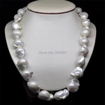 Новое модное красивое ожерелье из жемчуга около 16-23 мм в форме натурального барокко
