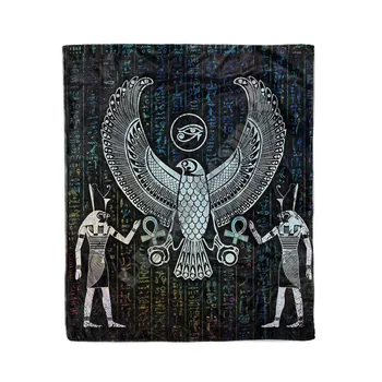 Одеяло Horus с 3D принтом, Плюшевое флисовое одеяло для взрослых, Домашний офис, моющееся повседневное детское Шерп-одеяло 04